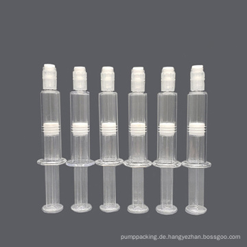 1ml 2ml 3ml 5ml 10ml 20ml kosmetische luftlose Injektionsflasche Plastische Sicherheitsspritze Hyaluronische Serumverpackung für Hautpflege